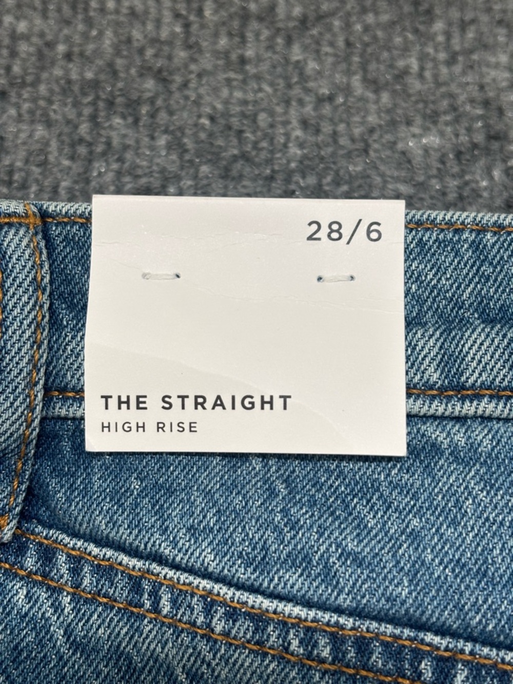 LOFT The Straight High Rise Distressed Jeans Light Wash | Size 28 / 6 - Picture 5 of 11